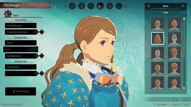 You'll begin the game by customizing your character in the character creator.<br />Choose variables like body, hairstyle, and skin color to make the protagonist your own.<br /><br />Customization is also available during the course of the game, from the Rangers' base.